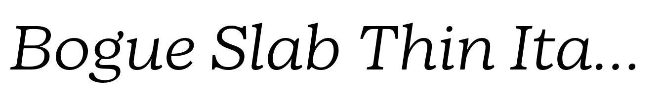 Bogue Slab Thin Italic
